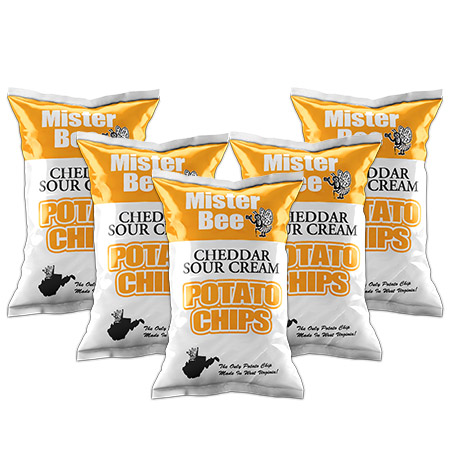 Mister Bee cheddar sour cream potato chips: 5 bags