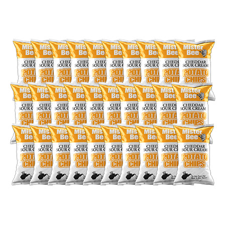 Mister Bee cheddar sour cream potato chips: 30 bags