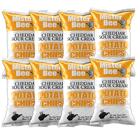 Mister Bee cheddar sour cream potato chips: 8 bags